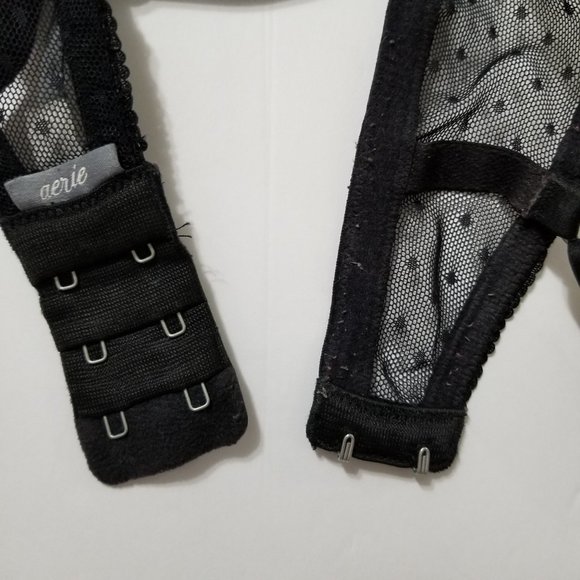 Aerie bra 34D Push-Up ruched paisley print swiss dot sheer wings 2013 - Picture 12 of 13